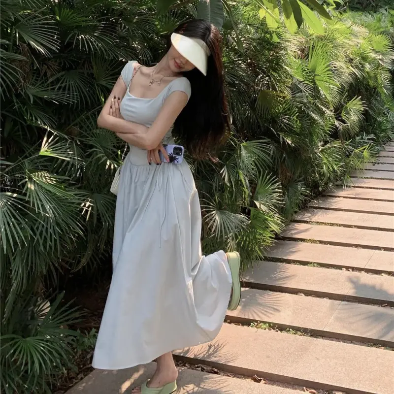 Mu Xiao Xin Short Sleeved Dress Women's-2