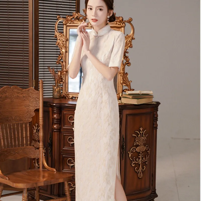 Mu Xiao Xin Cheongsams Women's Champagne-4