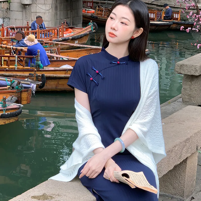 Mu Xiao Xin Short Sleeved Dress Women's-2