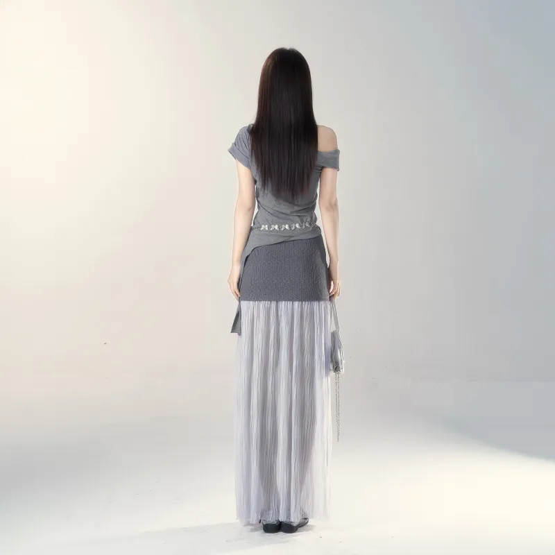 Mu Xiao Xin Two Piece Skirt Sets Women's-5
