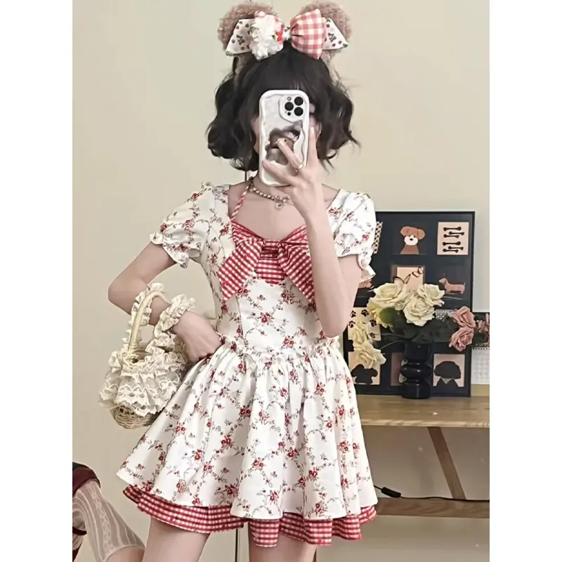 Mu Xiao Xin Short Sleeved Dress Women's-2