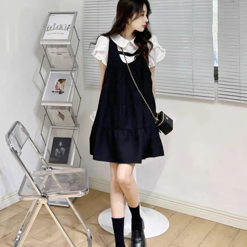 Mu Xiao Xin Short Sleeved Dress Women's-4