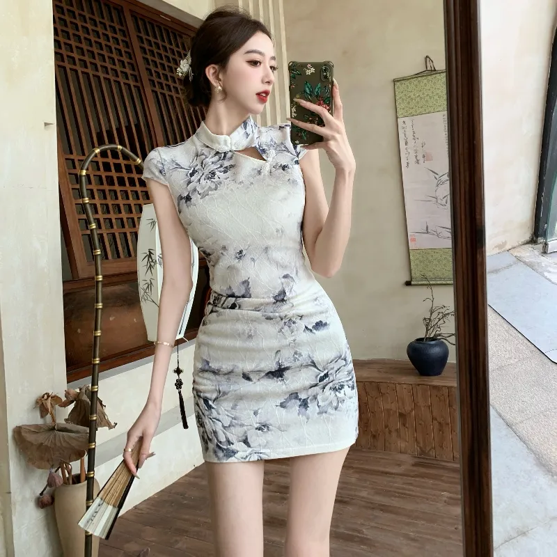 Mu Xiao Xin Short Sleeved Dress Women's-2
