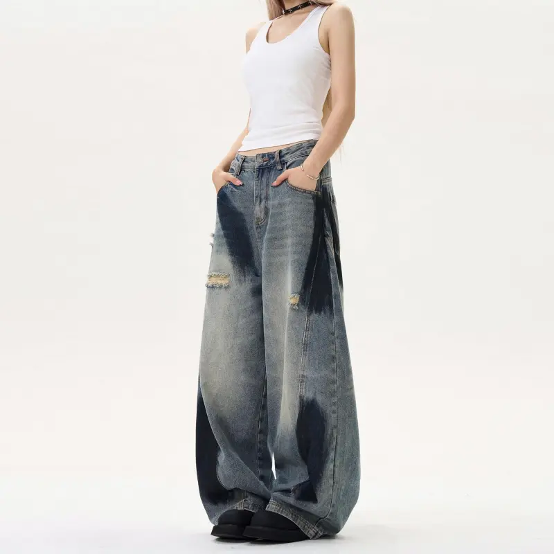 Mu Xiao Xin Jeans Women's Dark Blue-2