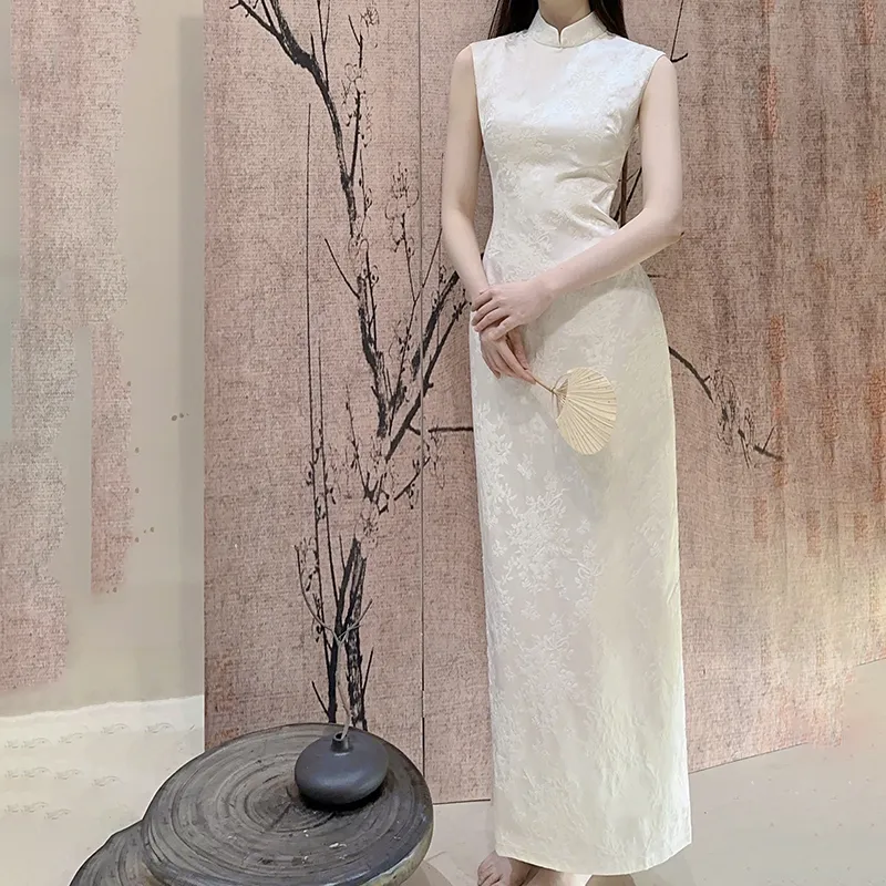 Mu Xiao Xin Cheongsams Women's White-1