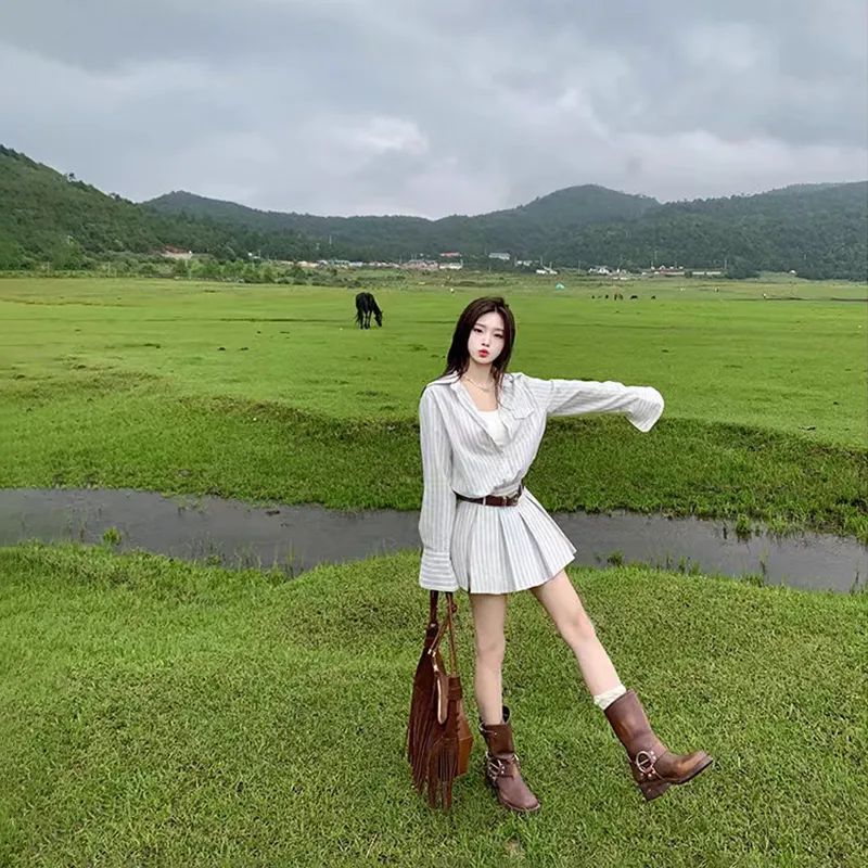 Mu Xiao Xin Long Sleeved Dress Women's-1