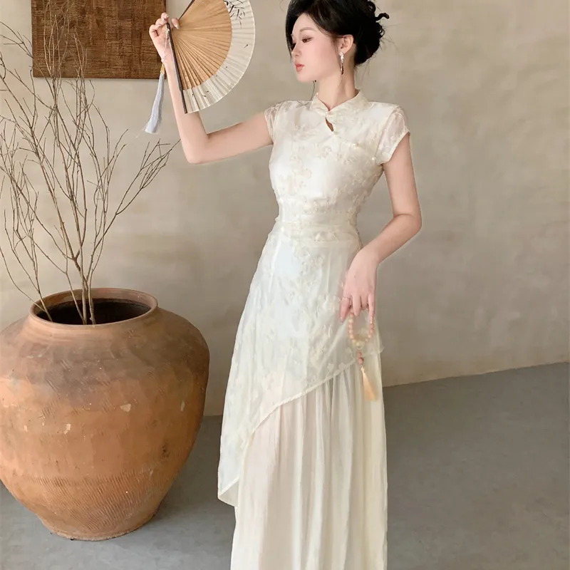 Mu Xiao Xin Short Sleeved Dress Women's-5