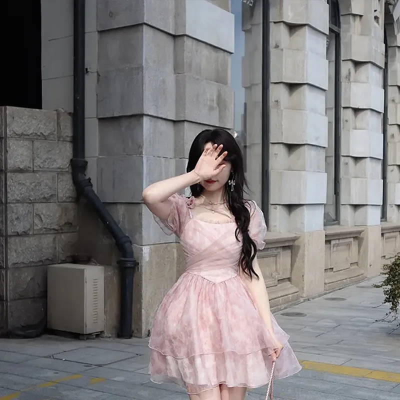 Mu Xiao Xin Short Sleeved Dress Women's-6