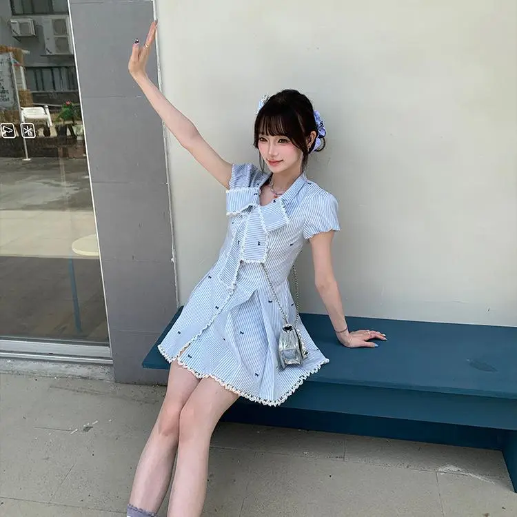Mu Xiao Xin Short Sleeved Dress Women's-4