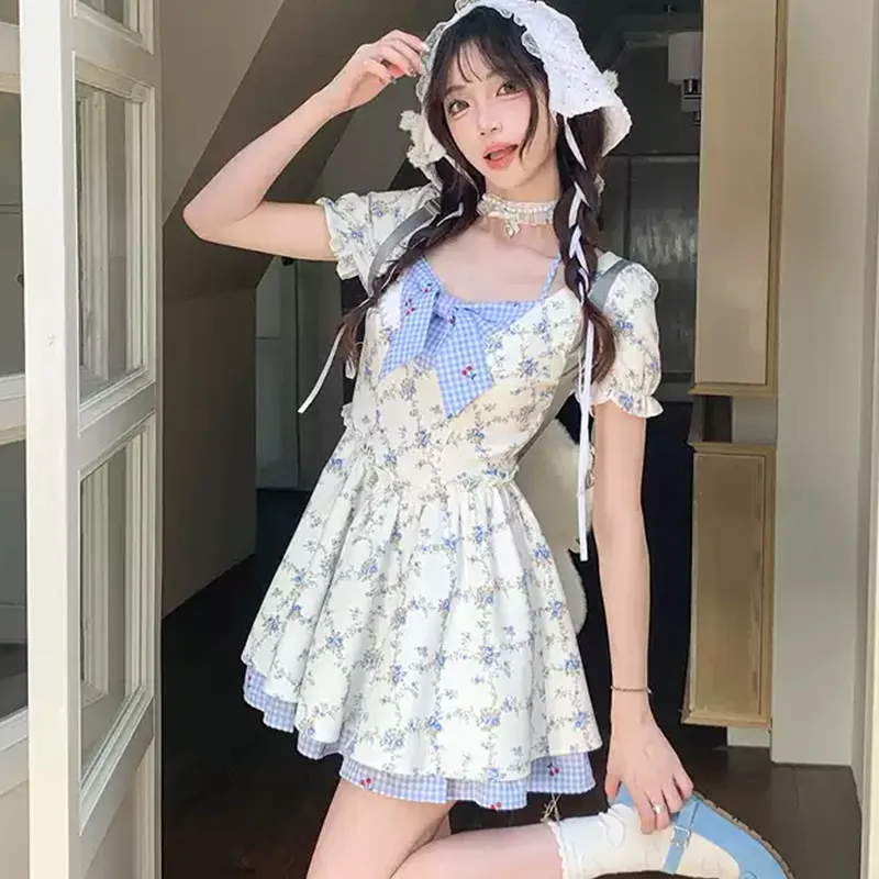 Mu Xiao Xin Short Sleeved Dress Women's-11