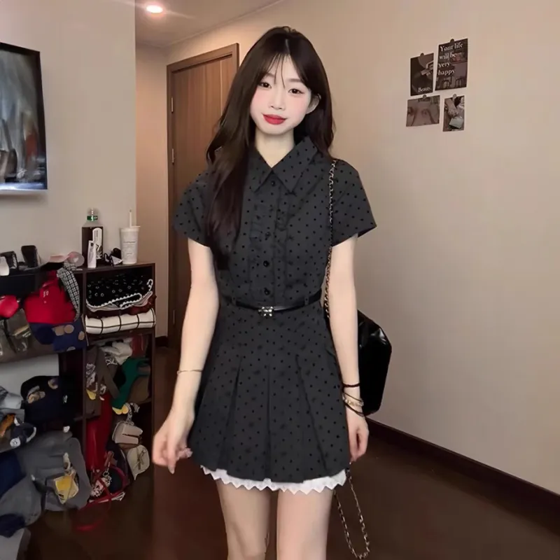 Mu Xiao Xin Short Sleeved Dress Women's-2