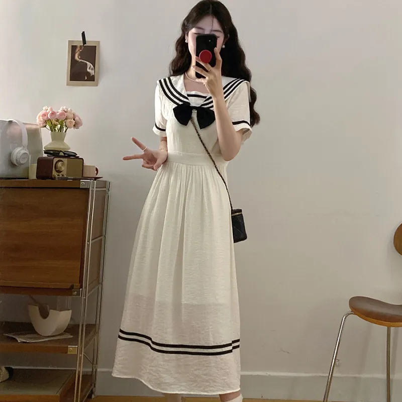 Mu Xiao Xin Short Sleeved Dress Women's-4
