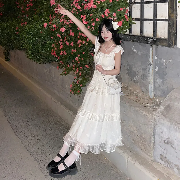 Mu Xiao Xin Short Sleeved Dress Women's-2