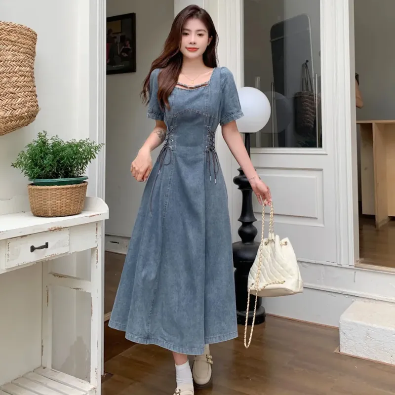 Mu Xiao Xin Short Sleeved Dress Women's-4
