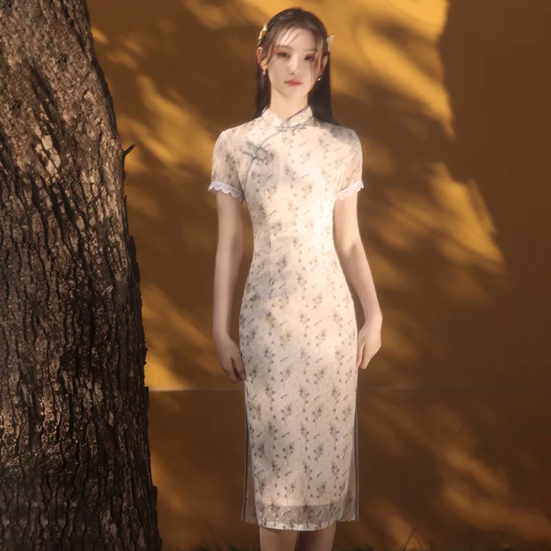 Mu Xiao Xin Cheongsams Women's Light Champagne-2