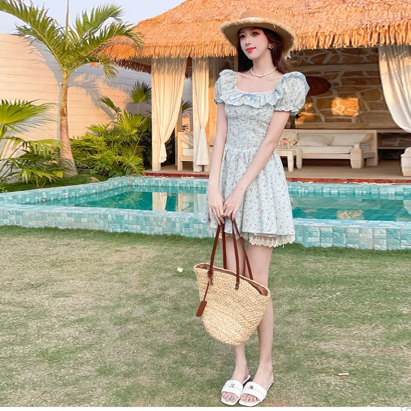 Mu Xiao Xin Short Sleeved Dress Women's-11
