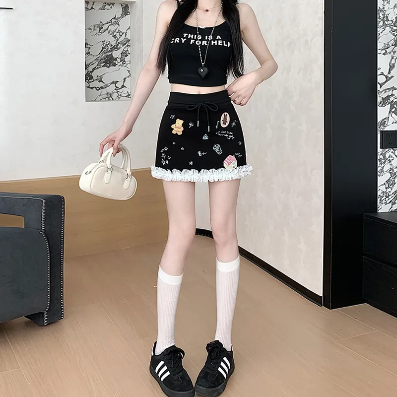 Mu Xiao Xin Casual Short Skirts Women's-17