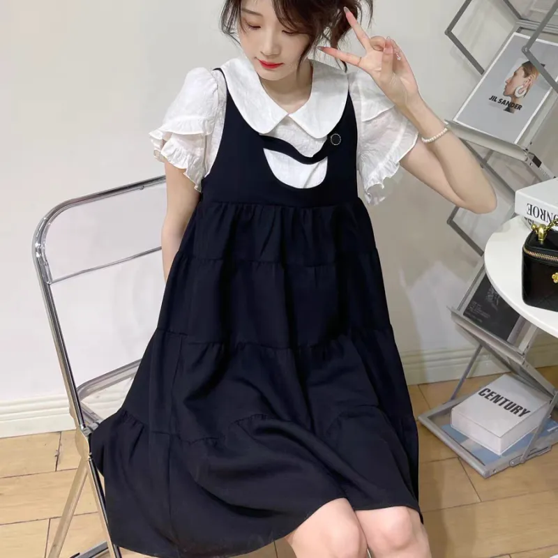 Mu Xiao Xin Short Sleeved Dress Women's-5