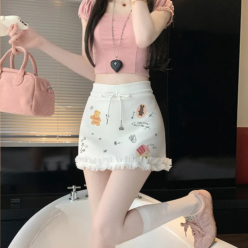 Mu Xiao Xin Casual Short Skirts Women's-5