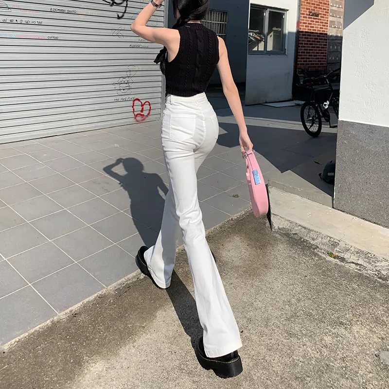 Mu Xiao Xin Jeans Women's White-4