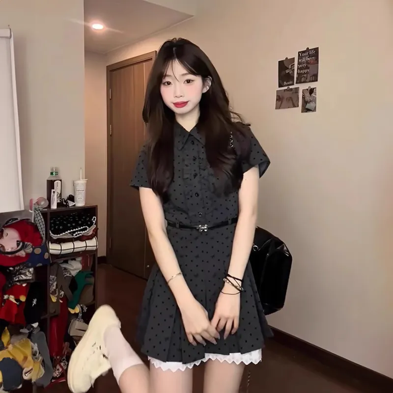 Mu Xiao Xin Short Sleeved Dress Women's-4