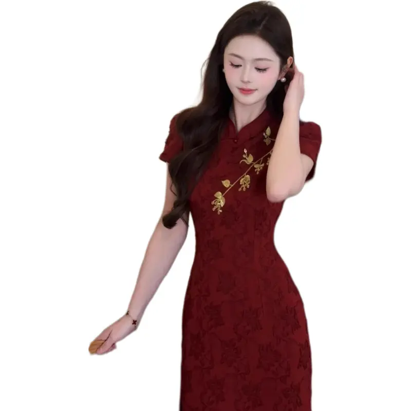 Mu Xiao Xin Short Sleeved Dress Women's-0
