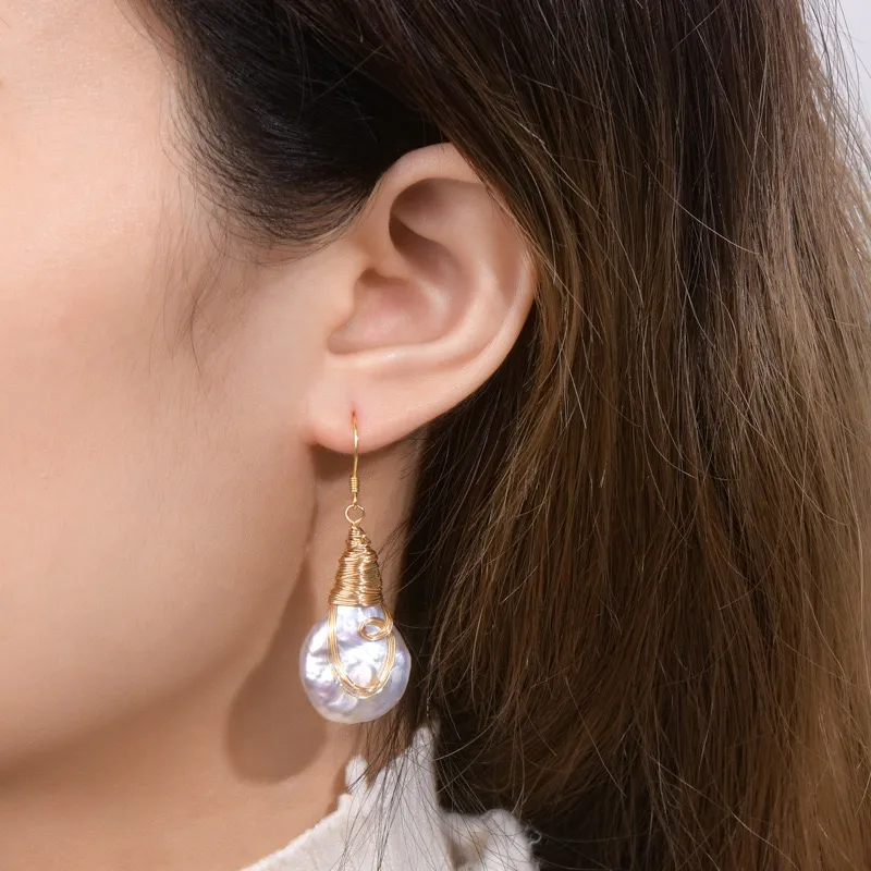 I DO Pearl Earrings Women's-3