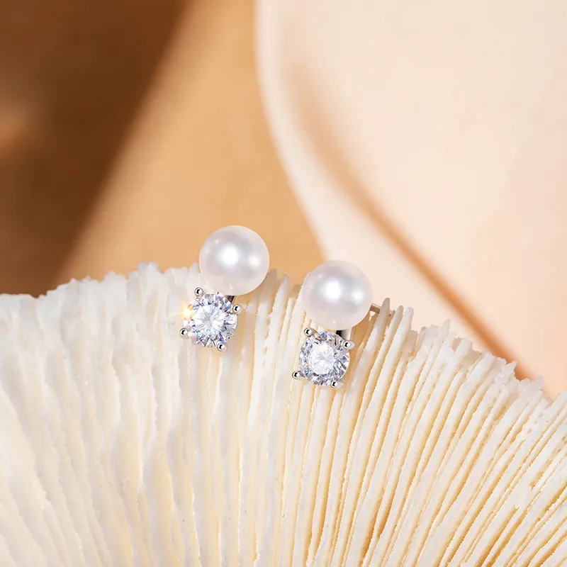 I Do Pearl Stud Earrings Women's-3