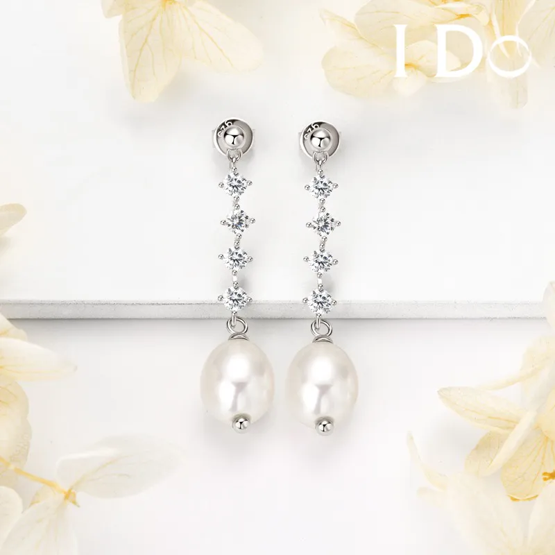 I Do Freshwater Pearl Earrings Women's-4