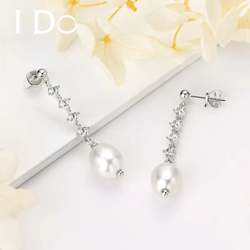 I Do Freshwater Pearl Earrings Women's-5