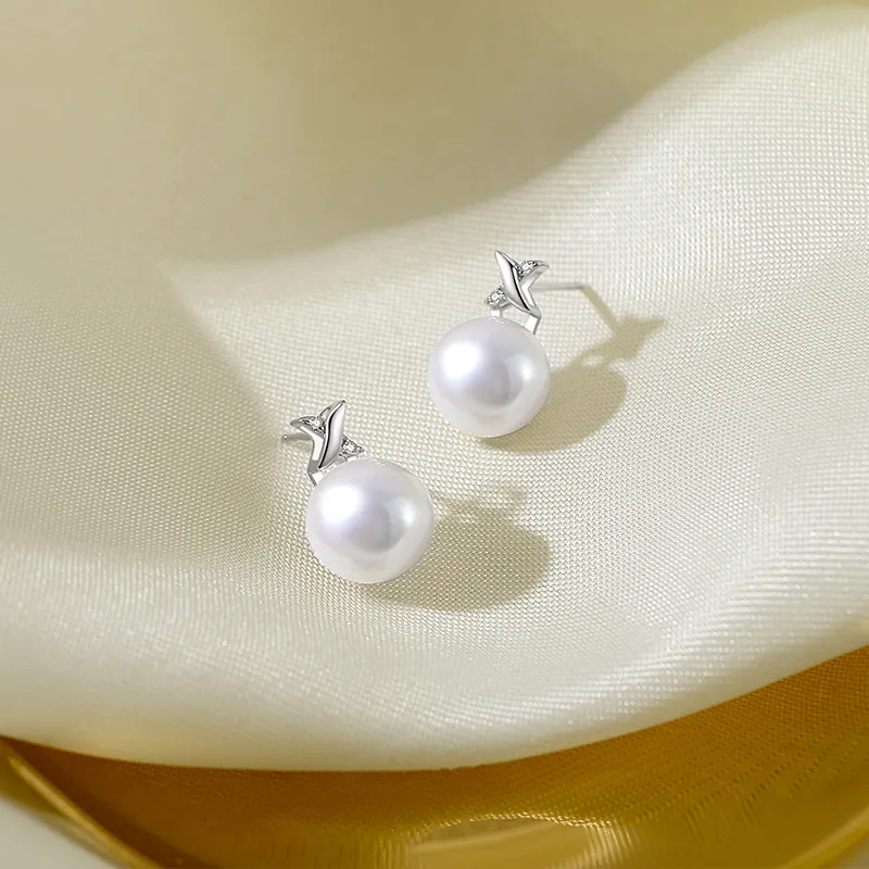 I Do Pearl Stud Earrings Women's-4