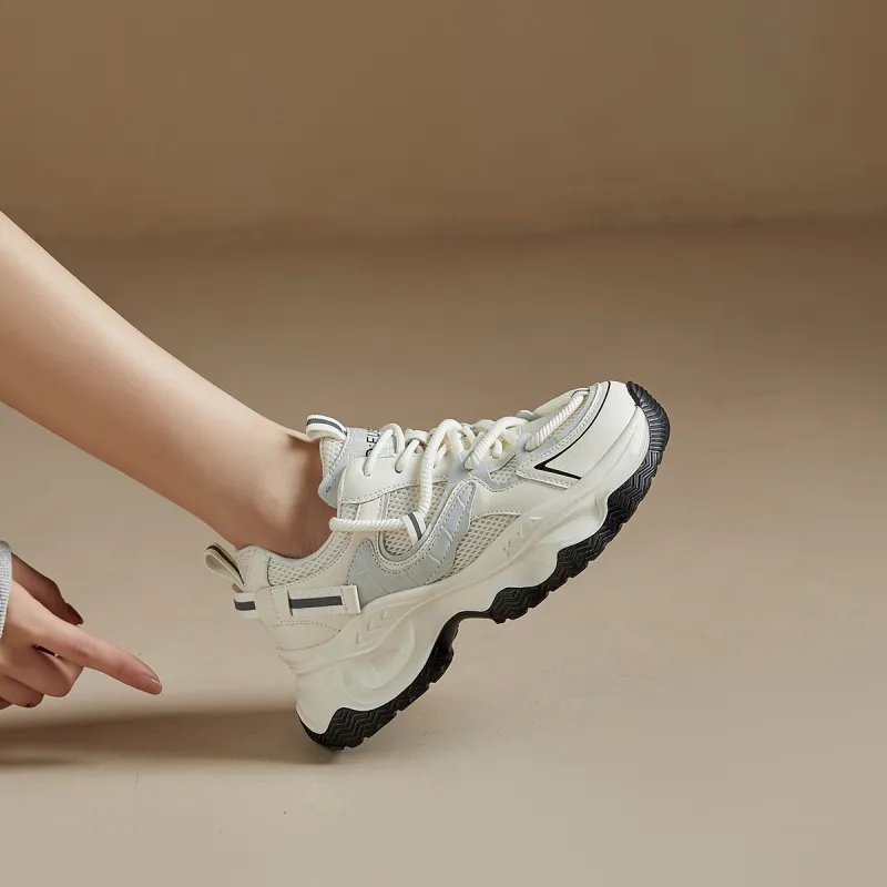 D FUSE SCANDINAVIA Breathable And Lightweight Low Top Chunky Sneakers Women's-9