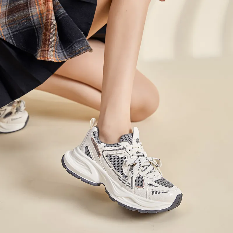 D FUSE SCANDINAVIA Breathable And Lightweight Low Top Chunky Sneakers Women's-8