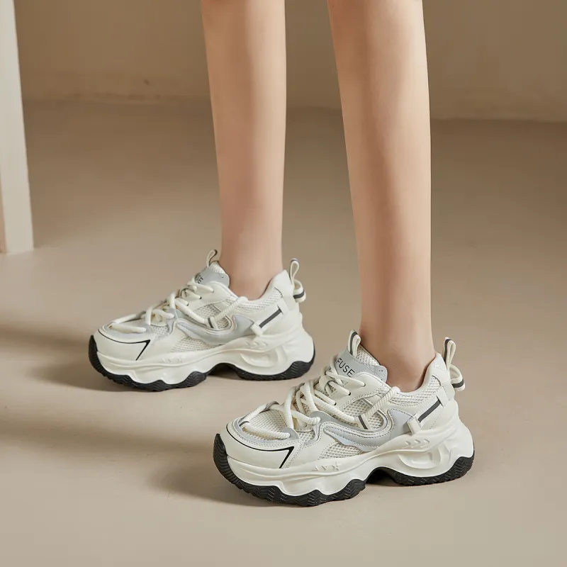 D FUSE SCANDINAVIA Breathable And Lightweight Low Top Chunky Sneakers Women's-7
