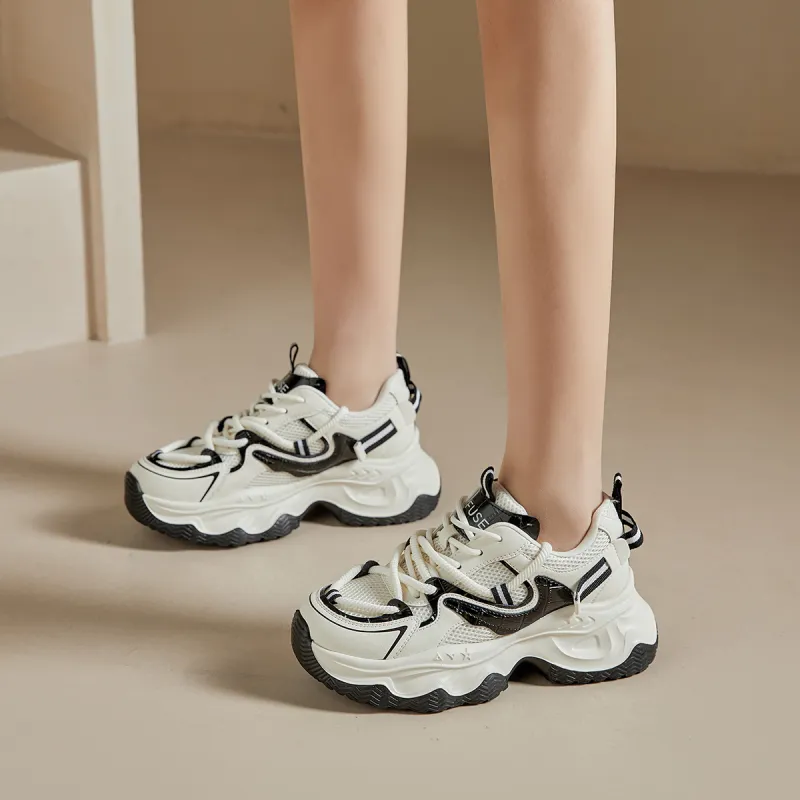 D FUSE SCANDINAVIA Breathable And Lightweight Low Top Chunky Sneakers Women's-2