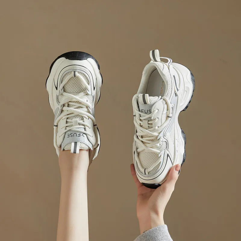D FUSE SCANDINAVIA Breathable And Lightweight Low Top Chunky Sneakers Women's-8