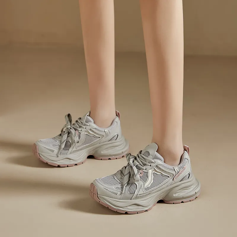 D FUSE SCANDINAVIA Breathable And Lightweight Low Top Chunky Sneakers Women's-2