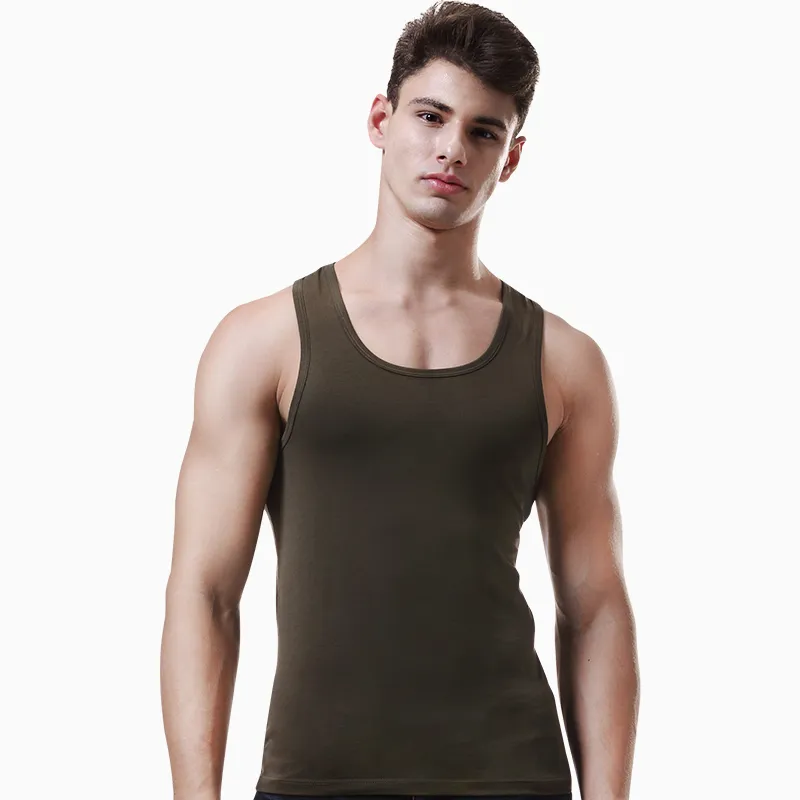 Cotton Gene Men Tank Tops-2