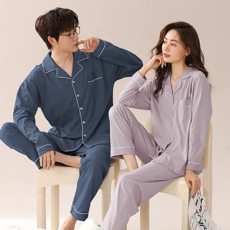 Cotton Gene Pajama Set Women's Light Purple-3
