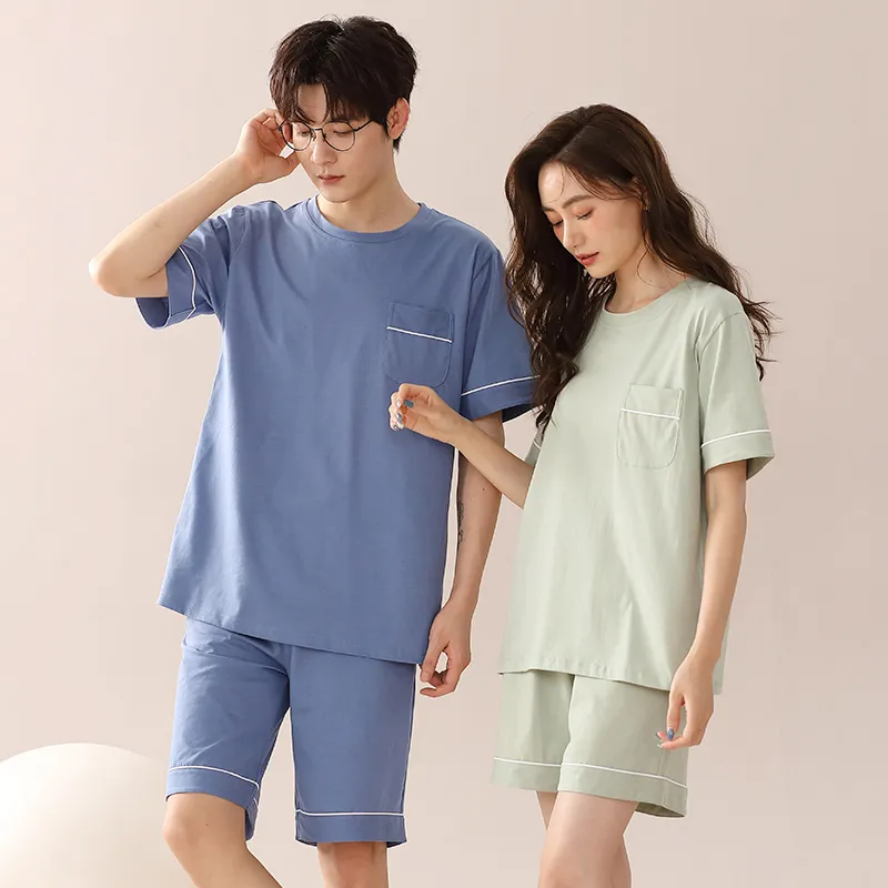 Cotton Gene Pajama Set Men's Cerulean-3