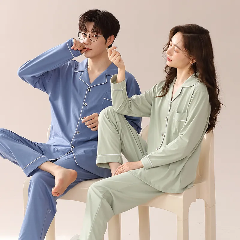 Cotton Gene Pajama Set Women's Vanilla Green-3