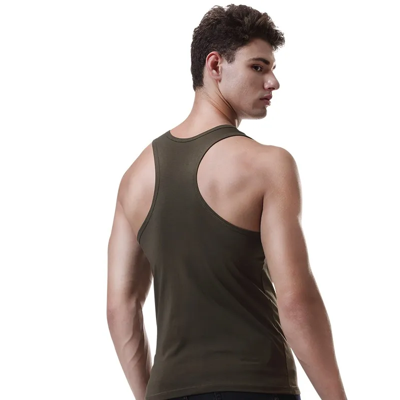 Cotton Gene Men Tank Tops-1