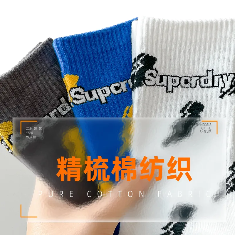 Cotton Gene Mid Calf Socks Men's 4 Pack-11