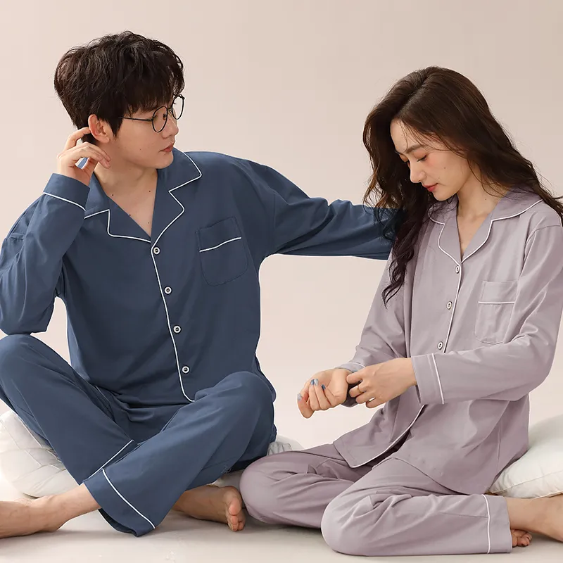 Cotton Gene Pajama Set Women's Light Purple-4