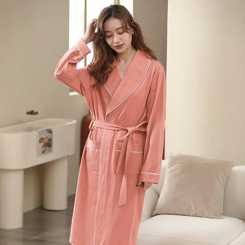 Cotton Gene Pajama Robe Women's Sand Pink-1