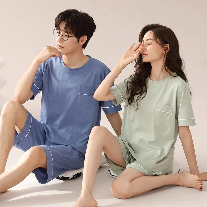 Cotton Gene Pajama Set Men's Cerulean-5