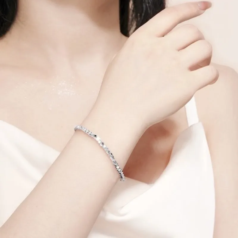 NICE CODE 925 Sterling Silver Bracelets Women's-4