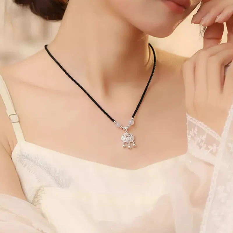NICE CODE 999 Fine Silver Necklaces Women's-1