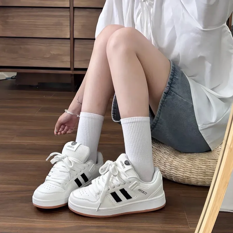 CHERRY&KALIKA Anti-Slip Wear-Resistant Lightweight Breathable Height Increasing Low-Top Skateboard Shoes Unisex-7