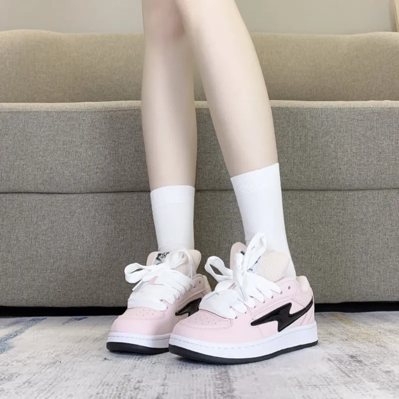 CHERRY&KALIKA Wear resistant, Lightweight, Breathable, And Non slip. Skateboard Shoes Women's Cherry Blossom Pink-1